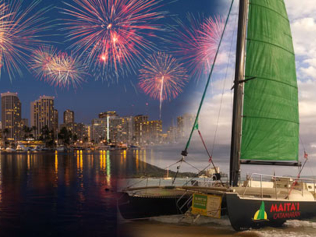 maitai catamaran fireworks on the 4th
