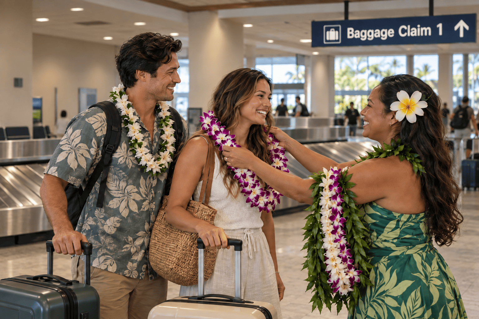 Kahului Airport Lei Greeting