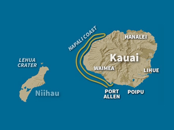Na Pali Coast Sailing Route Map